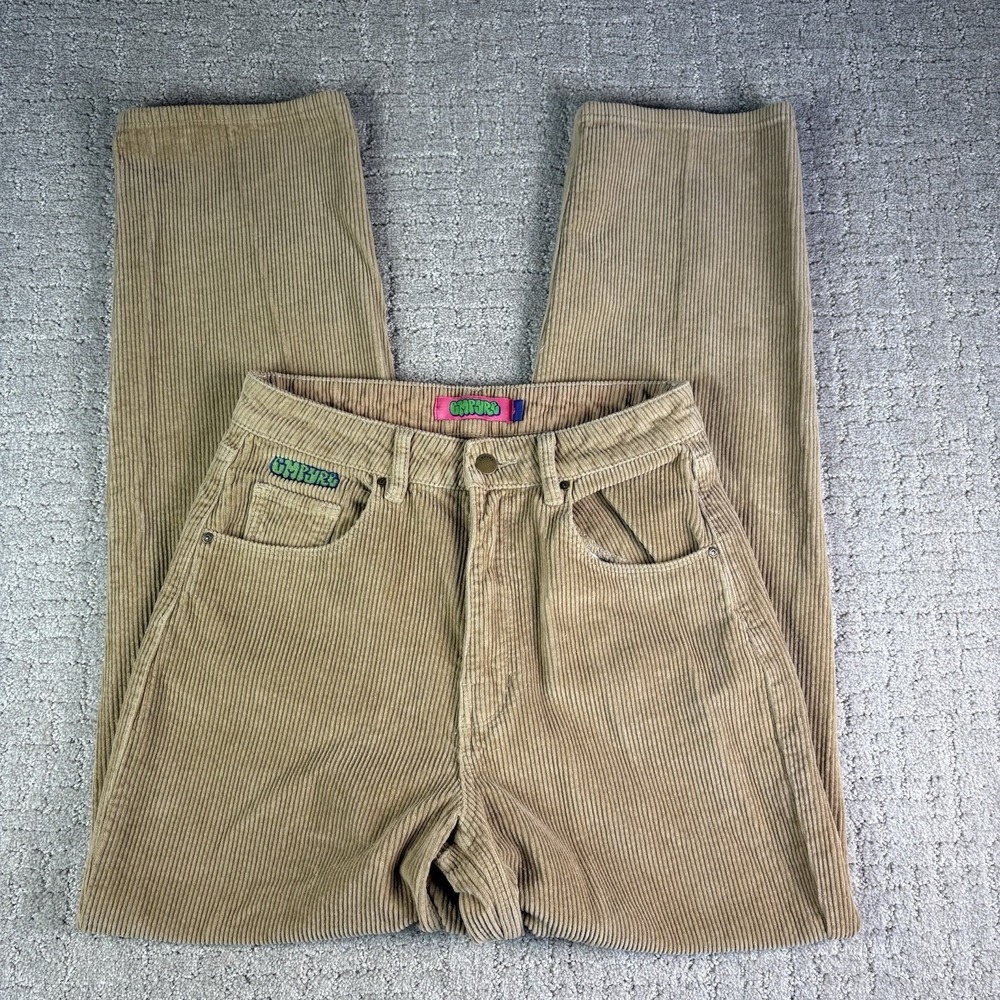 Empyre Tori Corduroy Pants Womens Sz 6 Beige Baggy Y2K Streetwear Momcore